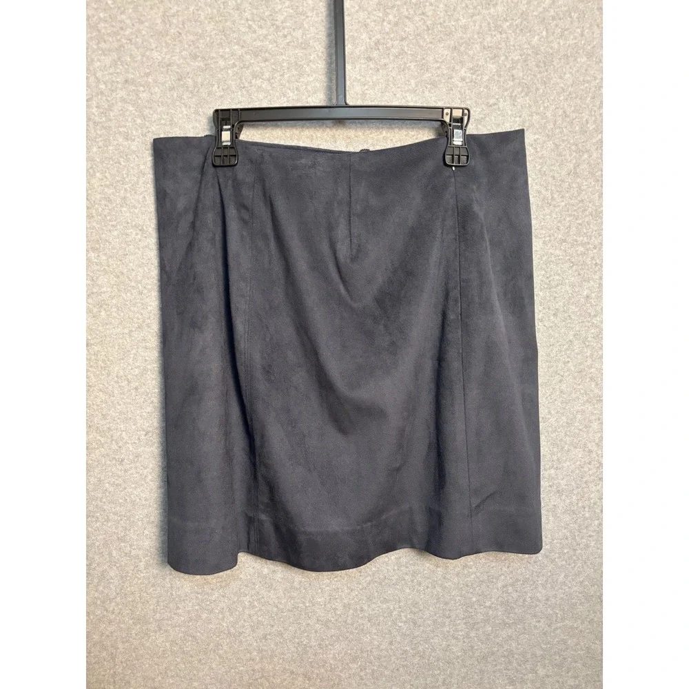 J.Crew Faux Suede Pencil Skirt Women's Size 6 Navy Poly Blend Office Classic